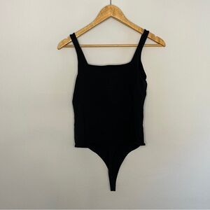 bp Black Bodysuit One Piece with Square Neckline